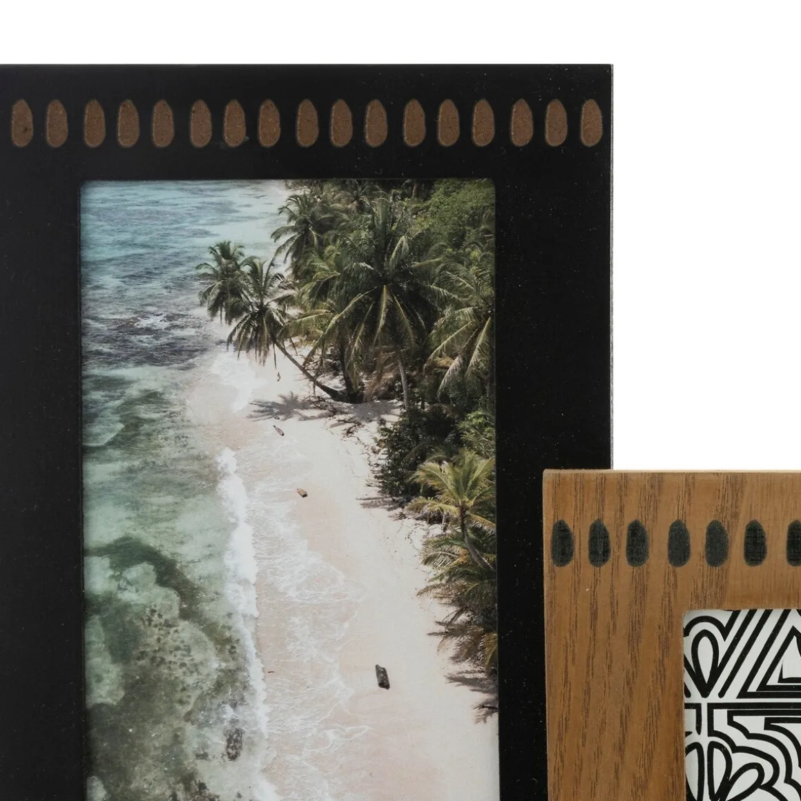 Multimoldura PAULA bege e preto em mdf