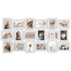 Multimoldura ROMANCE branca para 18 fotos