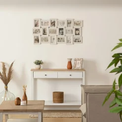 Multimoldura ROMANCE branca para 18 fotos