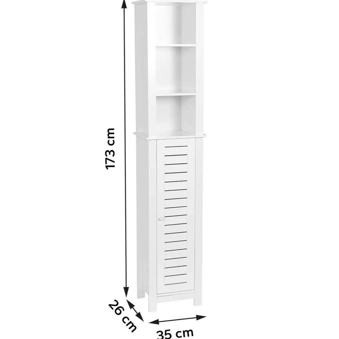 Móvel alto wc SANTORIN branco em mdf