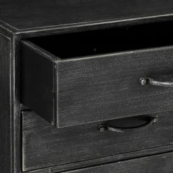 Móvel com 6 gavetas SEVIN cinza escuro em metal