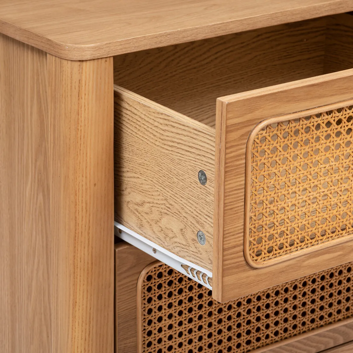 Móvel com 4 gavetas TIRIA castanho 103cm