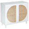 Móvel de apoio branco com 2 portas
