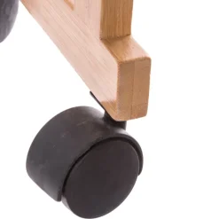 Móvel de apoio branco em bambu com 3 prateleiras