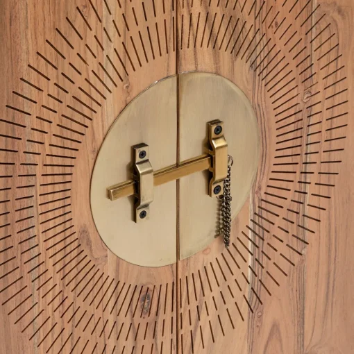 Móvel de apoio JILING com 2 portas em madeira acácia