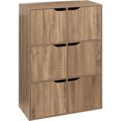Móvel de arrumação MIX modul castanha com 6 portas