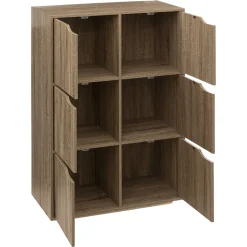 Móvel de arrumação MIX modul castanha com 6 portas