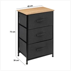 Móvel de arrumação TISSA cinza escuro 73cm