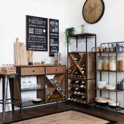 Móvel de bar BAKOS com garrafeira 160cm