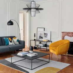 Móvel de tv em metal preto GOTA