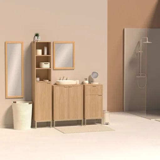 Móvel wc TASSO para lavatório bege em mdf