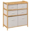 Móvel wc TIDY BOX em bambu com 6 gavetas