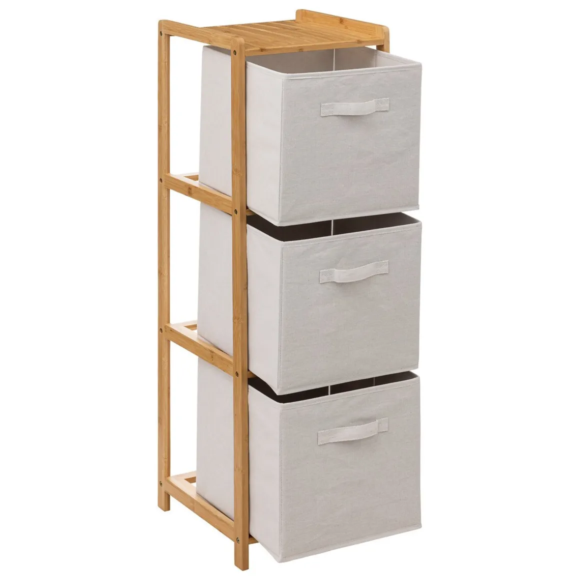 Móvel wc TIDY BOX em bambu com 3 gavetas