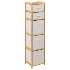 Móvel wc TIDY BOX em bambu com 5 gavetas