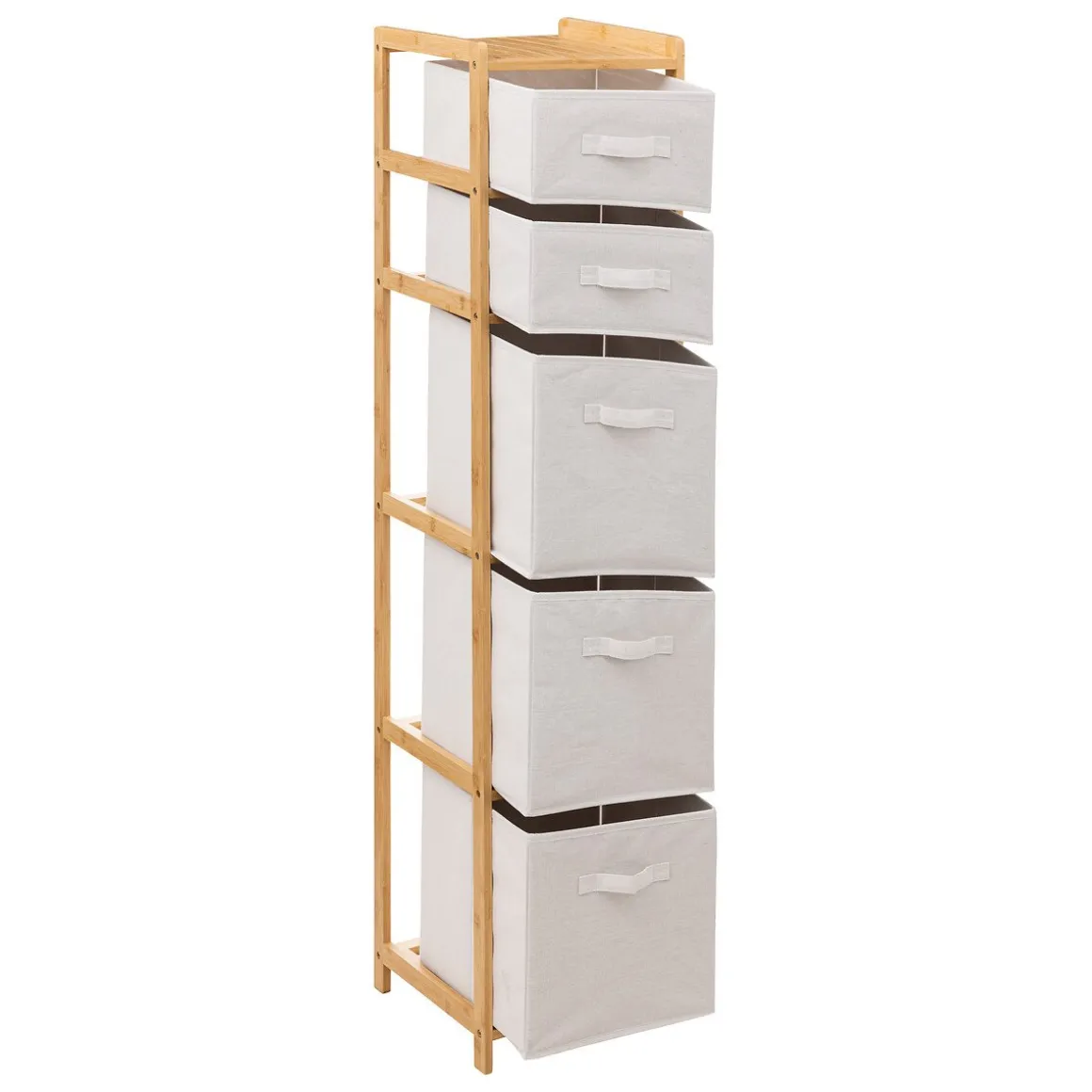 Móvel wc TIDY BOX em bambu com 5 gavetas