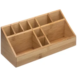 Organizador de wc c/ compartimentos em bambu