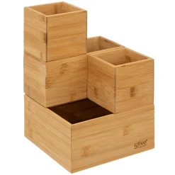 Organizador de wc em bambu