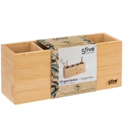 Organizador em bambu para casa de banho