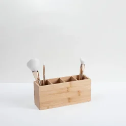 Organizador em bambu para casa de banho