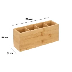 Organizador em bambu para casa de banho