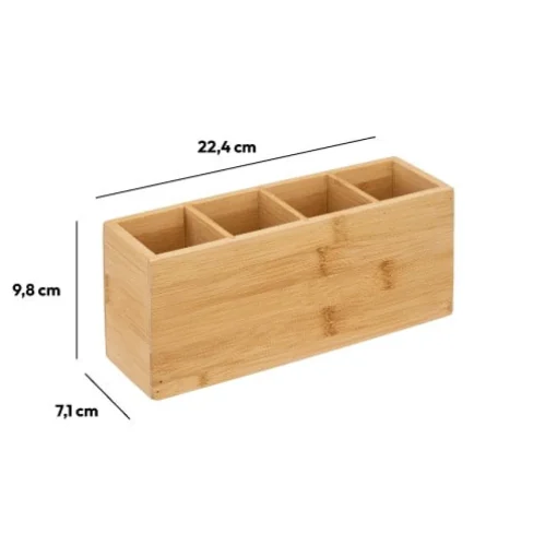 Organizador em bambu para casa de banho