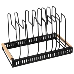 Organizador extensível para frigideiras e panelas