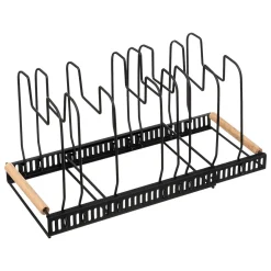 Organizador extensível para frigideiras e panelas