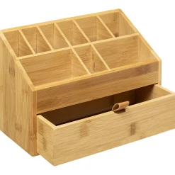 Organizador wc com puxador de Bambu