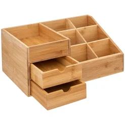 Organizador wc em bambu