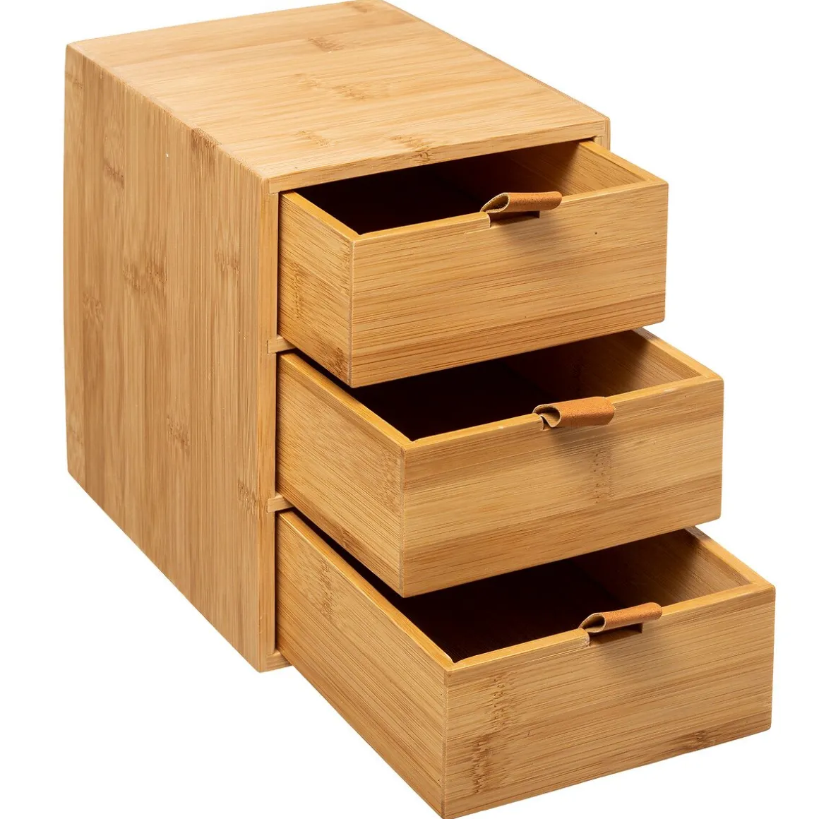 Organizador wc em bambu com 3 gavetas