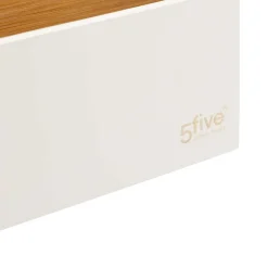 Organizador wc NATUREO branco em bambu