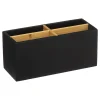 Organizador wc NATUREO preto com 4 compartimentos