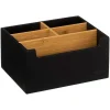 Organizador wc NATUREO preto em bambu