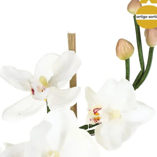 Orquídea com vaso em vidro 32cm