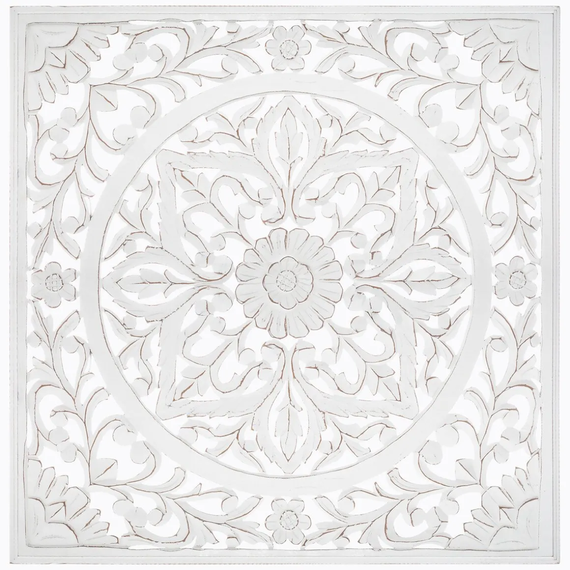 Painel decorativo branco em mdf 90x90cm