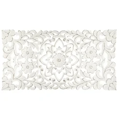 Painel decorativo FANNY branco esculpida em mdf 45x85cm