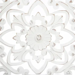Painel decorativo FANNY branco esculpida em mdf 45x85cm