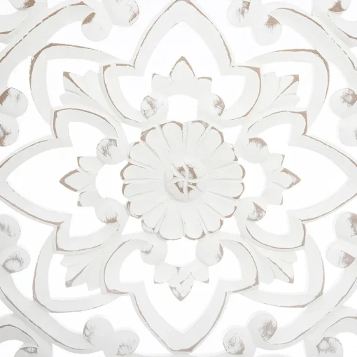 Painel decorativo FANNY branco esculpida em mdf 45x85cm