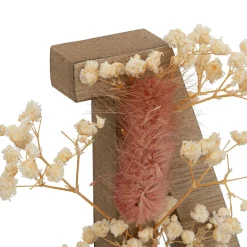 Palavra decorativa amour em mdf com flores