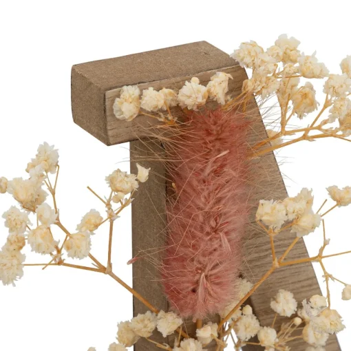 Palavra decorativa amour em mdf com flores