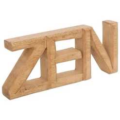 Palavra decorativa ZEN em madeira