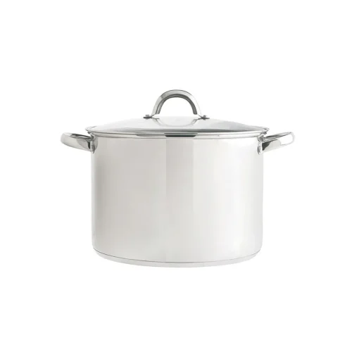 Panela em inox com tampa de vidro 26cm