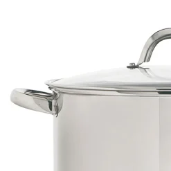 Panela inox com tampa em vidro 30cm