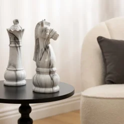 Peça de xadrez OLEN efeito mármore 26,5cm