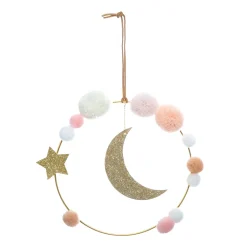 Pendurante lua e estrela 21,5cm