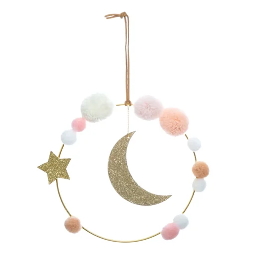 Pendurante lua e estrela 21,5cm