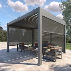 Persiana para pérgola ÉVORA cinza escuro 1,3m