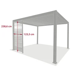 Persiana para pérgola ÉVORA cinza escuro 1,3m
