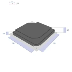 Placa para base guarda-sol preto