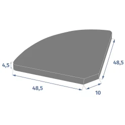 Placa para base guarda-sol TIZENO cinza